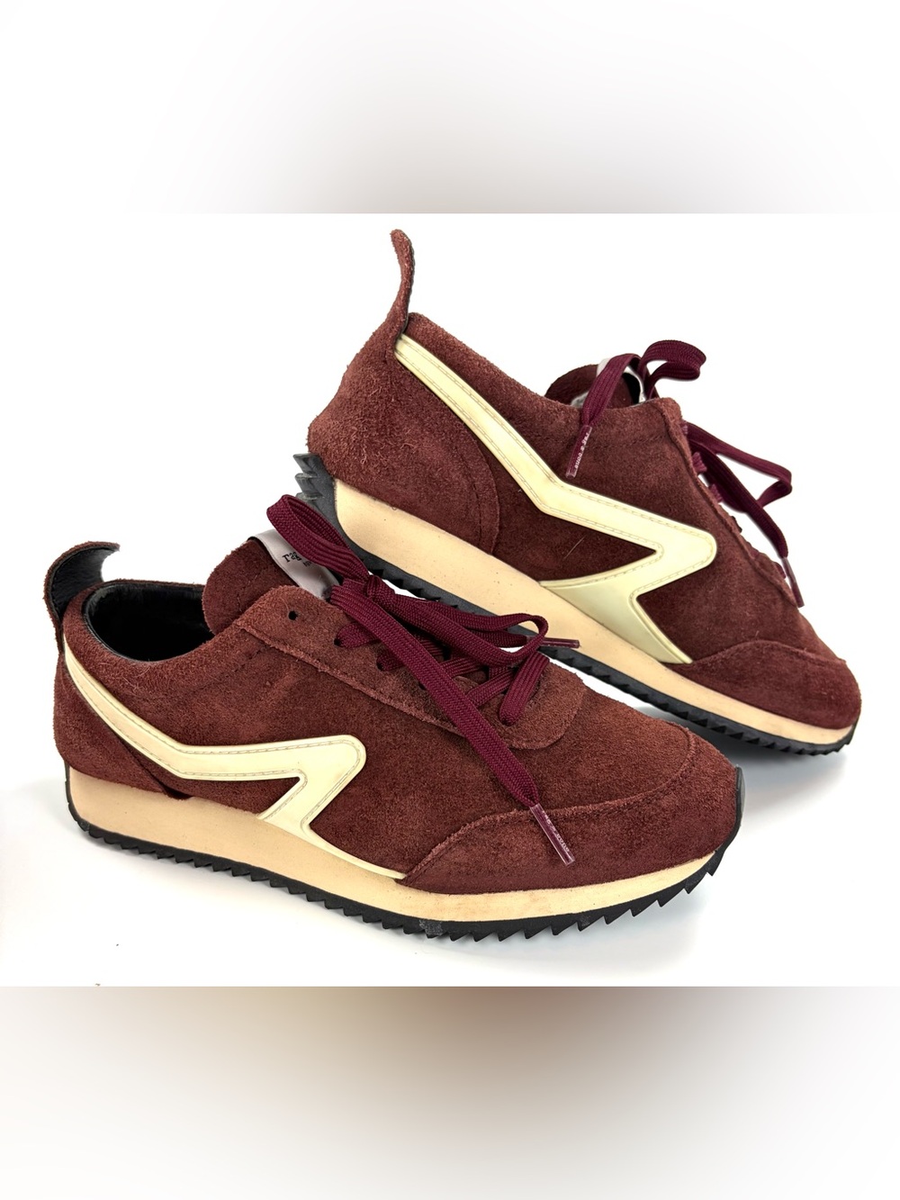 Title: Rag & Bone Retro Runner Burgundy Suede Sneakers EU 37